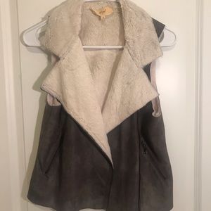Brown Suede Fur Vest